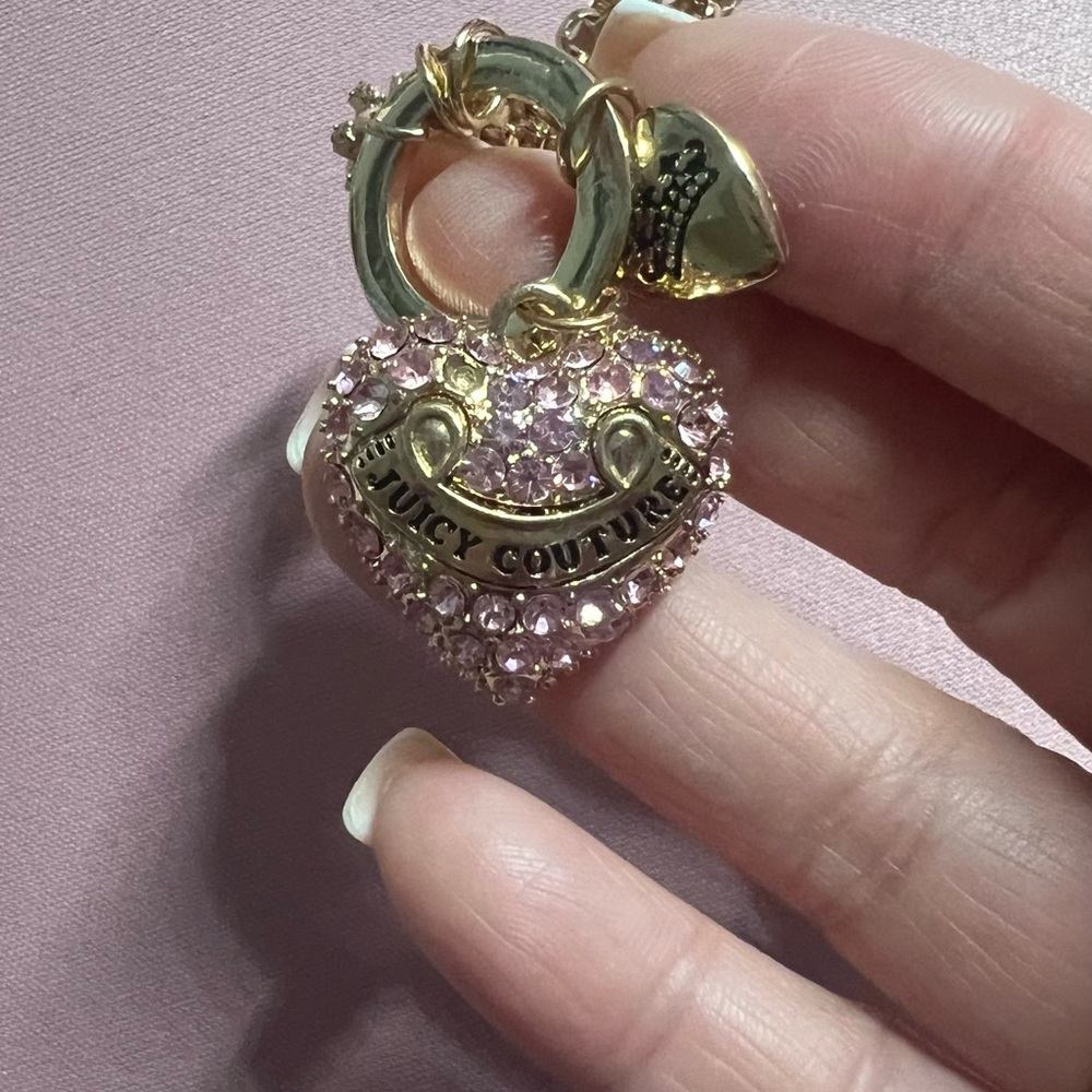 Juicy Couture Pink Heart Pendant Necklace